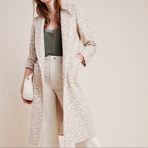 Anthropologie Jackets & Blazers - Anthropologie Helene Berman jacquard leopard coat